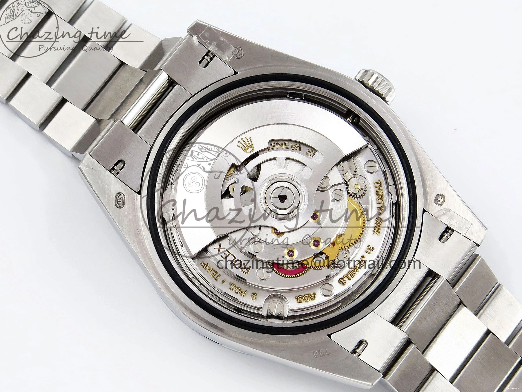 Weight) DayDate Ice JDF Steel 40 904L on SS VR3255 Bracelet Textured Blue President V3 (Gain Dial 0114